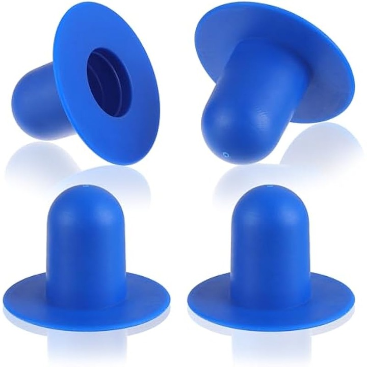 Dopuri de etansare pentru pompa de filtru compatibile Intex/Bestway, diametru exterior 6 cm, diametru interior 2.5 cm, rezistente la substante chimice, albastru, 4 buc