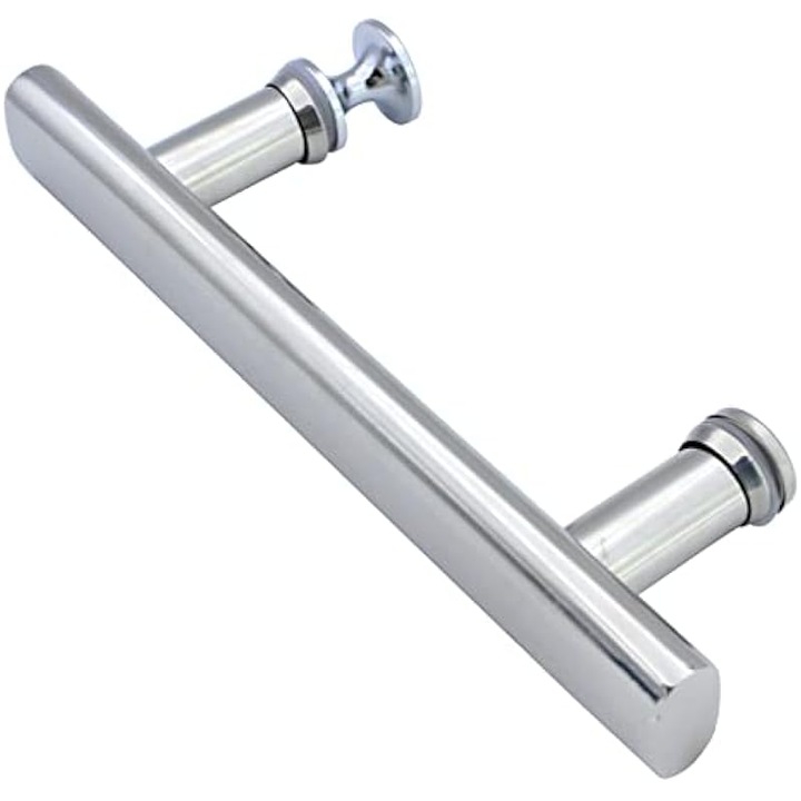 Négyzet alakú zuhanyajtó fogantyú, rozsdamentes acél, 218x82x19mm, ezüst