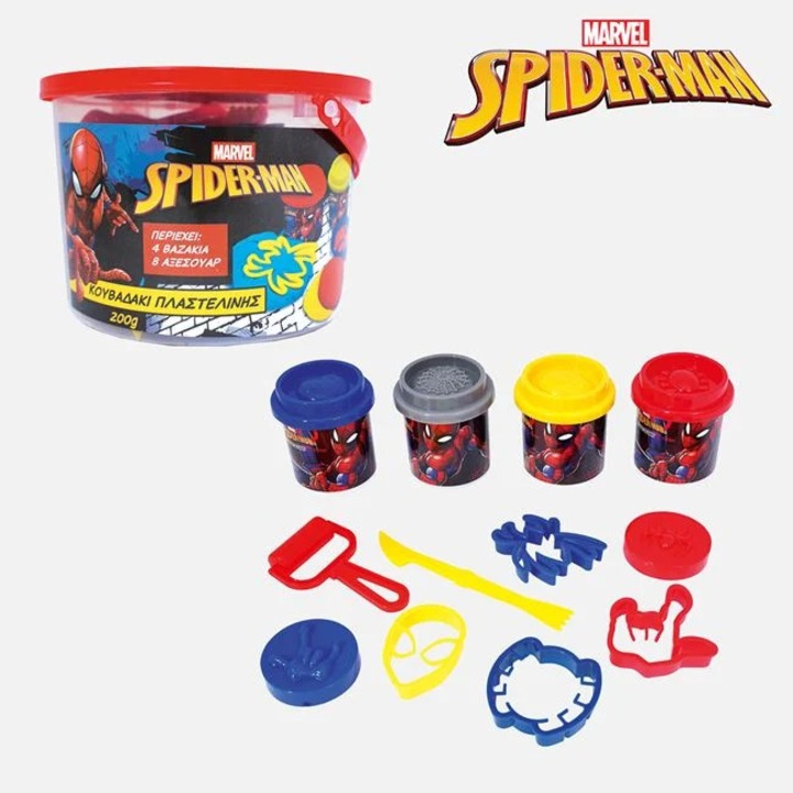 Пластилин Doh Galetusa Spiderman 4 цвята 50гр за деца
