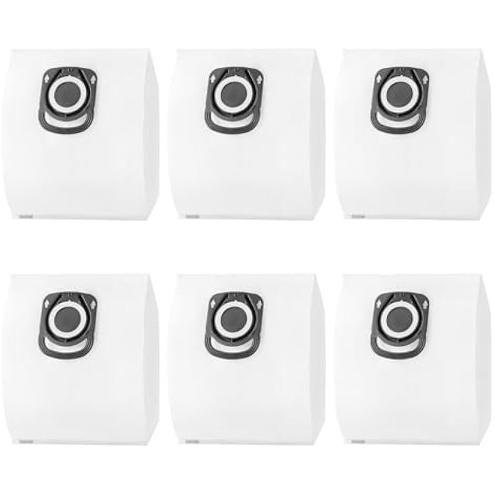 Saci de praf compatibili cu Rowenta X-PLORER, Silence Force 4A, Green Force, 5 straturi, filtru ultrafin melt-blown, filtrare 99.9%, Alb, 6 bucati