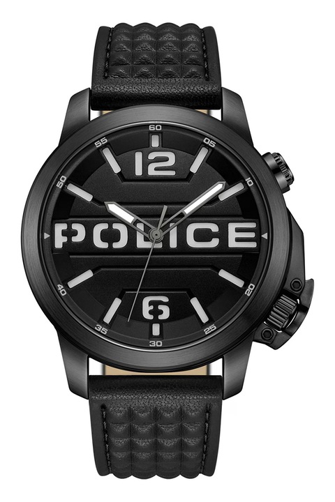 Police, Automated Uhr bőrszíjas karóra, Antracitszürke