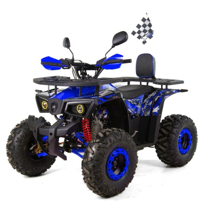 ATV XTR Pro FireShot 002, roti 8 inch, 125cc, 3+1 viteze, culoare negru/albastru