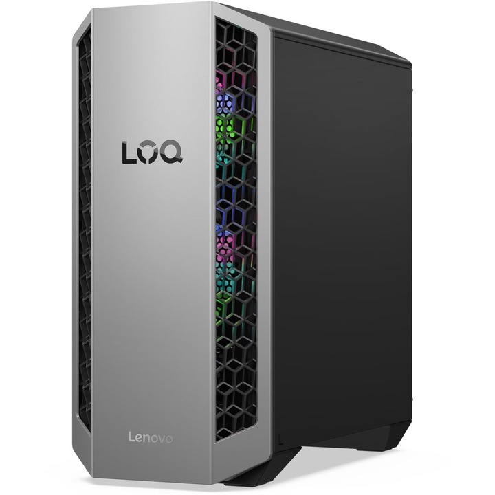 Настолен компютър Lenovo LOQ Tower 26ADR10, Процесор AMD Ryzen 7 8745HX (3.6/5.1GHz, 32M), 64 GB, 4 TB NVMe M.2 SSD, NVIDIA RTX 5050 8GB GDDR7, Free DOS