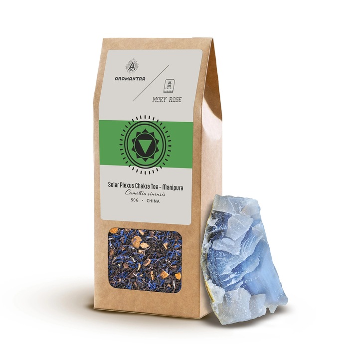 Manipura Napfonat Chakra Szett, Aromantra, Tea, 50g, Agát, 50-140g, Az Egyensúly és a Védelem Köve, Pozitív Energia, Önbizalom, Meditáció, Prémium Spirituális Rituálé, Ezoterikus Ajándék, Harmónia, Metafizika, Zen, Jóga, Természetes Kristályok
