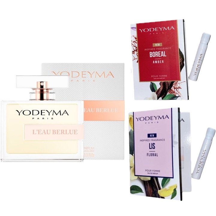 Yodeyma L'eau De Berlue Eau de Parfum női 100 ml, szett 2 mintával
