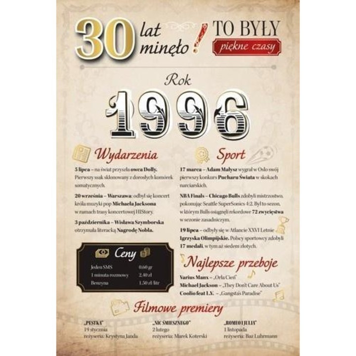 Felicitare aniversara/card de felicitare Armin Style pentru 30 de ani, Format B6, cu detalii aurii si argintii, Multicolor, 1 buc