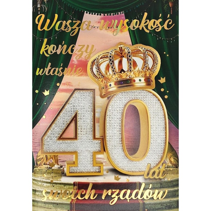 Felicitare aniversara YEKU 3K, aurita, cu autocolant, Multicolor, 135x186 mm