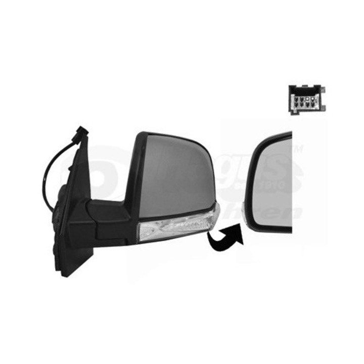Ляво огледало 1638807 Fiat Doblo Opel Combo