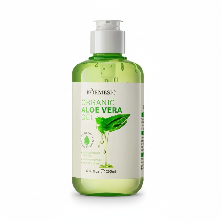 Gel calmant cu aloe vera organica, Kormesic, 200 ml