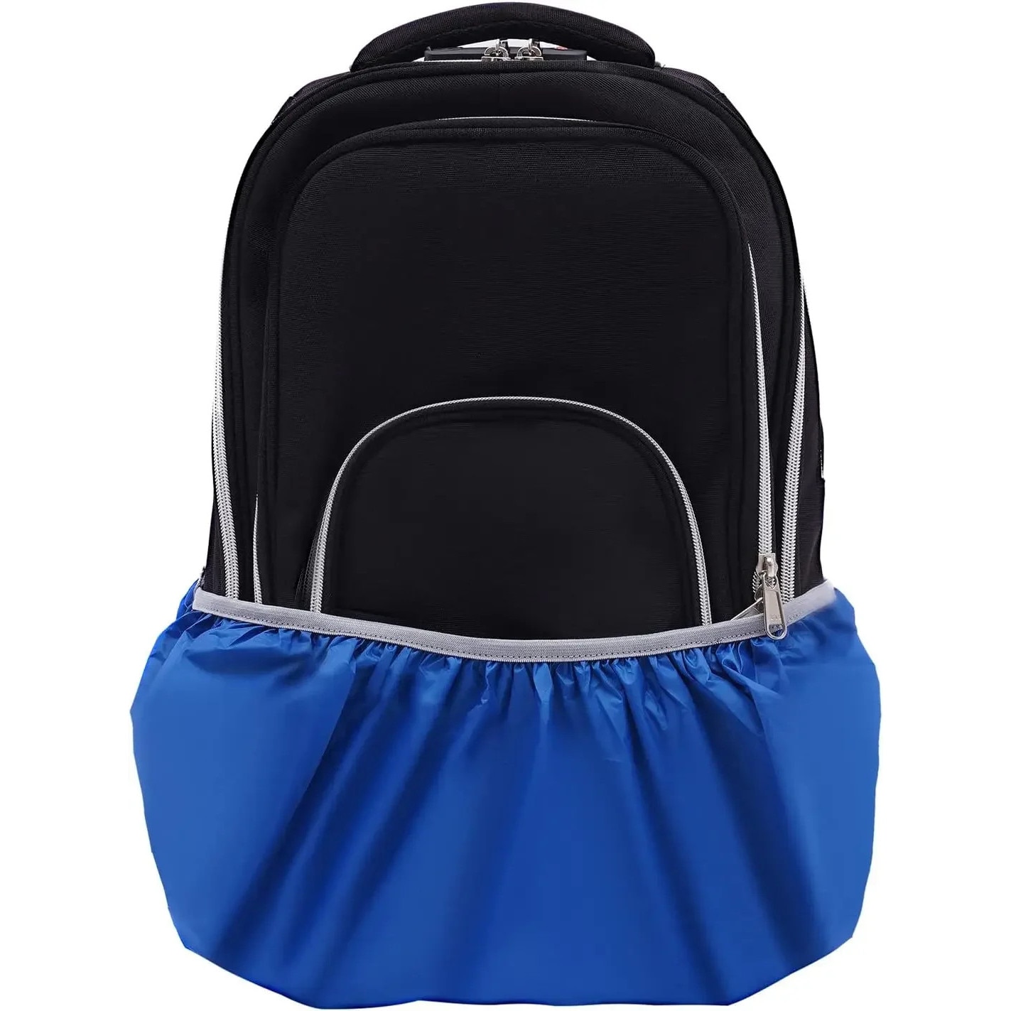 Rucsac laptop cu roti, Rucsac tip trolley pentru notebook 38 cm, Bagaj de mana, Capacitate mare, Material Oxford, Unisex, Negru