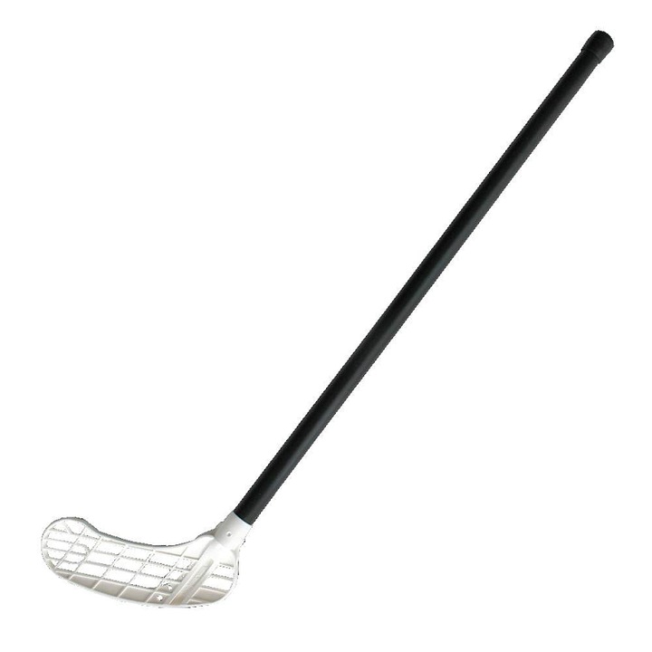 KUBIsport, Floorball ütő polipropilén nyél, PEHD lapát, balos lapát, könnyű, Master, Fehér, 95 cm nyél