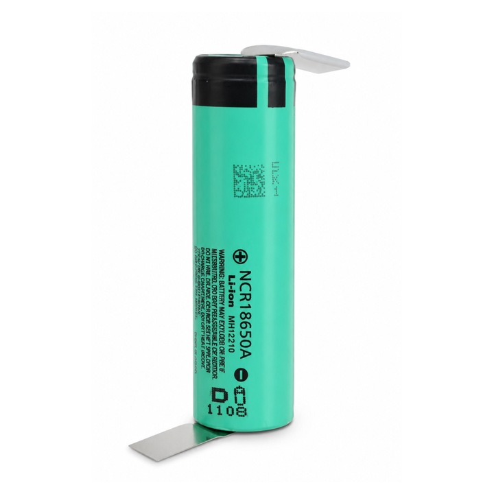 Acumulator Li-Ion Panasonic NCR18650A 3100mAh 6.2A 3.7V Baterie Reincarcabila cu Urechi Lipire in Z