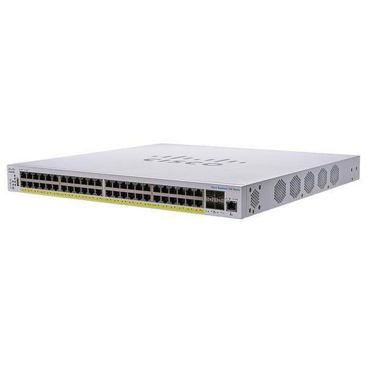 Cisco CBS350 menedzselhető switch, 48 portos PoE+ 370W 4x10G SFP+