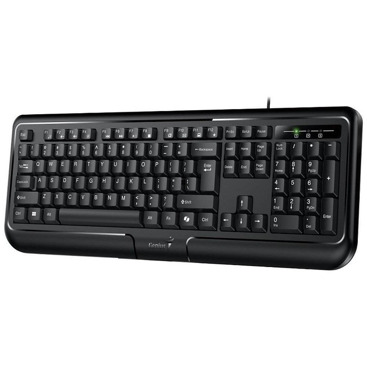 Клавиатура Genius KB-118 II, USB, черна, CZ+SK, 461,5x167,45x26mm