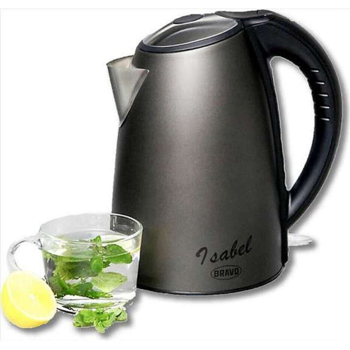Bravo Isabel B-4426 elektromos vízforraló/teafőző, inox, 1.8 l, 2200W, Strix vezérlőegységgel és szűrővel, antracit, 1 db