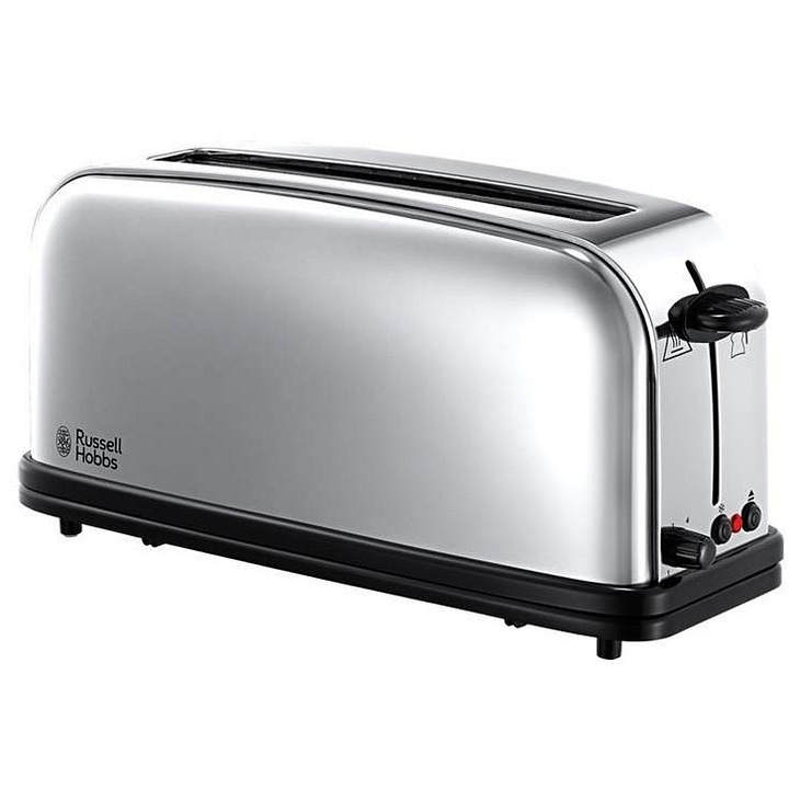 Russell Hobbs 23510-56/RH kenyérpirító, 1600 W, 2 extra széles nyílás, 6 barnítási fokozat, kiolvasztás és újramelegítés funkció, Lift & Look, inox, 1 db