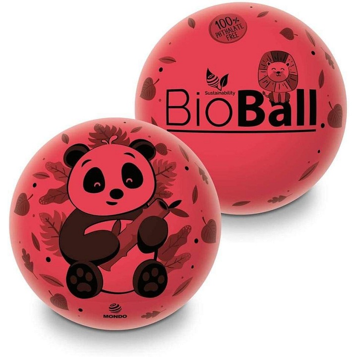 Mondo Bioball Panda labda gyerekeknek, 23cm, piros