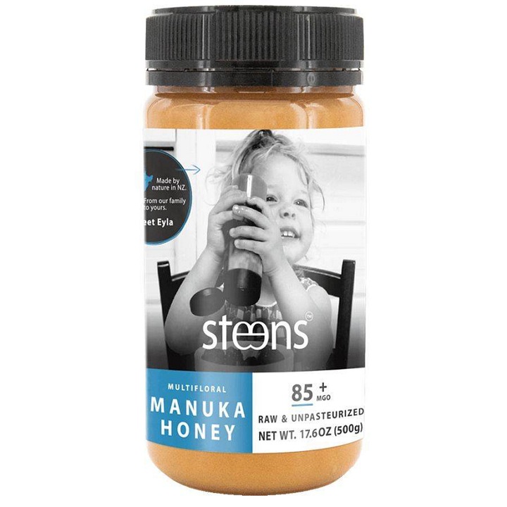 Miere Manuka (manuka honey) Steens MGO 85+, multifloral, nepasteurizata whole comb, natural, 500 g