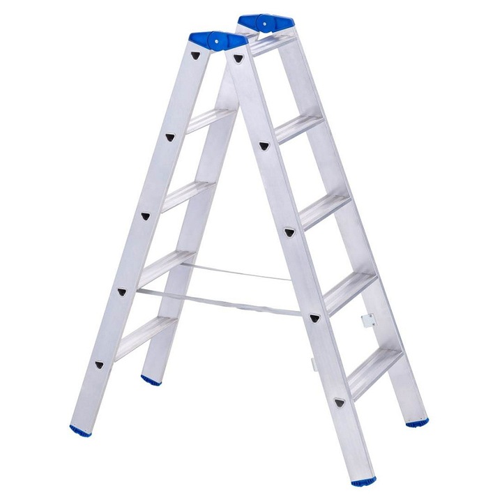 Scara dubla VENBOS PROFI 5505, aluminiu, 2x5 trepte, antiderapant, 134x48cm