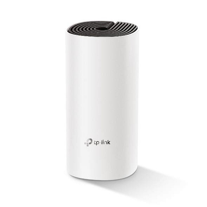 TP-Link Deco E4 Mesh WiFi rendszer, AC1200 kétsávos 1167 Mbps, 2x 10/100 Mbps LAN/WAN, Fehér, 1 db
