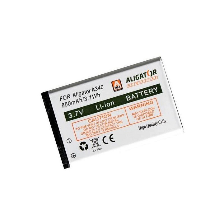 Aligator akkumulátor A340/A310/A311/A320/V600 modellekhez, Li-ion 3.7V, 850 mAh