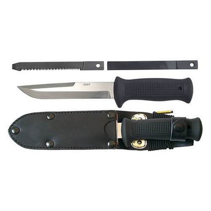 Cutit MIKOV UTON 362-NG-4 Police, lama 140 mm din otel 420, teaca din piele, Negru