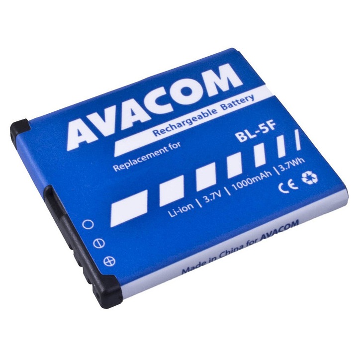 Avacom BL-5F 1000mAh Li-Ion telefon akkumulátor Nokia készülékhez, többszínű