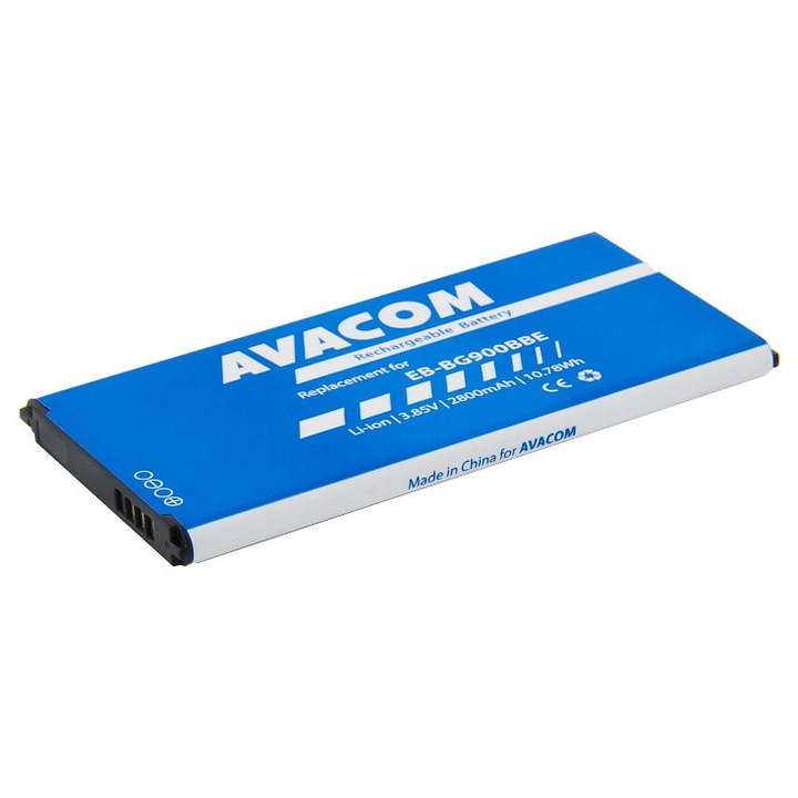 Avacom GSSA-S5-2800 akkumulátor, Li-Ion 3,85V 2800mAh, EB-BG900BBE csere Samsung Galaxy S5-höz, kék, 1 db