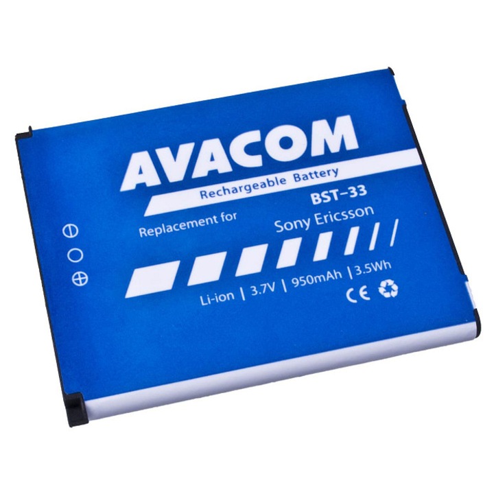 Avacom Li-Ion 3,7V 950mAh telefon akkumulátor Sony Ericsson K550i K800 W900i készülékhez