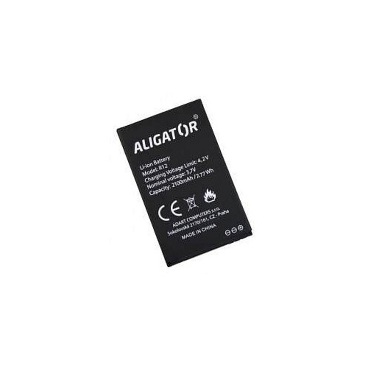 Aligator R12 eXtremo akkumulátor, Li-Ion, 2100 mAh, megnövelt kapacitás, kompatibilis az Aligator R12-vel, fekete, 1 db