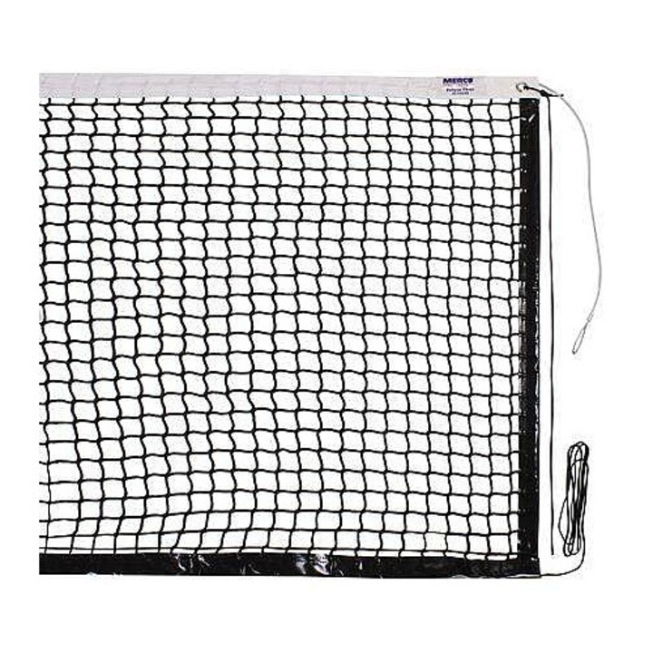 Teniszháló (net) Merco Deluxe TN50, csomómentes, UV-álló PP, 12,8 x 1,07 m, fekete, 1 db