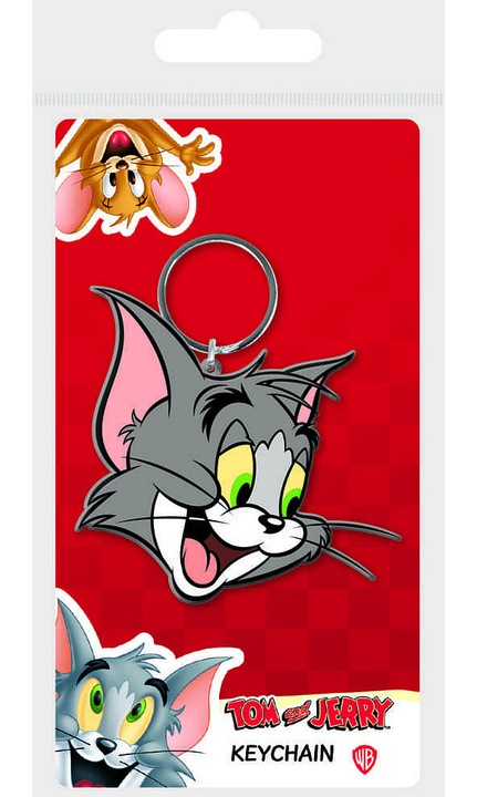 Pyramid Tom és Jerry gumírozott kulcstartó, többszínű