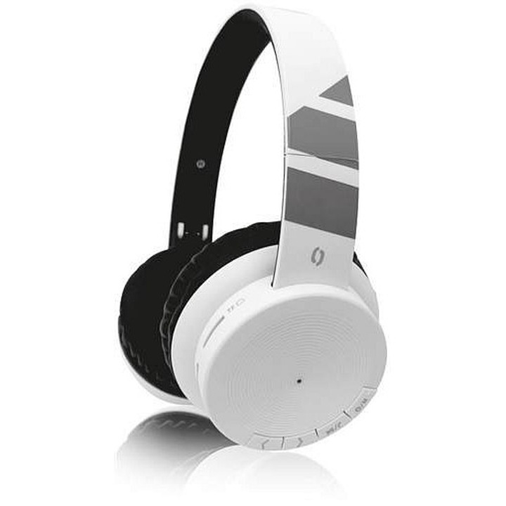 Aligator AH02WT Bluetooth/vezeték nélküli fejhallgató, Bluetooth 5.0, FM rádió, microSD foglalat, AUX, 40mm-es hangszórók, kb. 6 óra üzemidő, fehér
