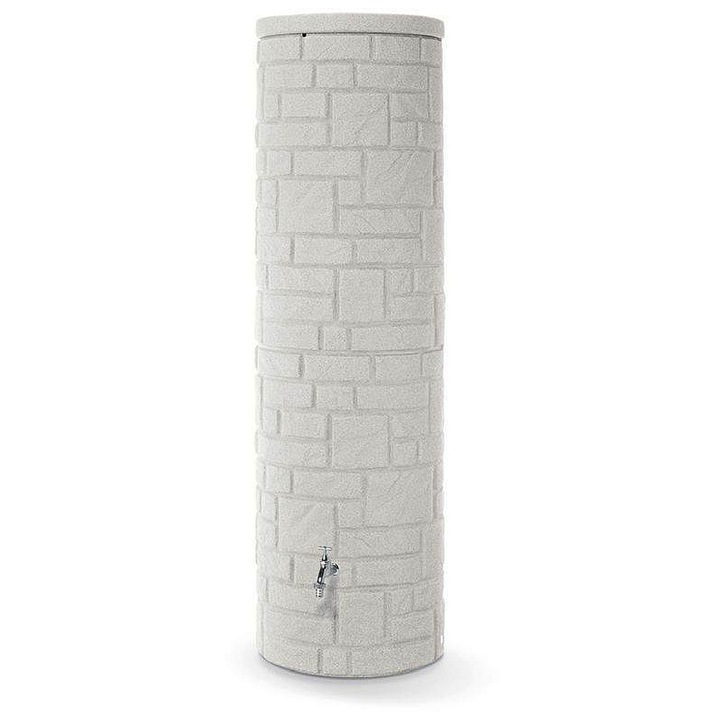 Prosperplast ARCADO esővízgyűjtő hordó, 460 l, világosszürke, 60x200x60 cm