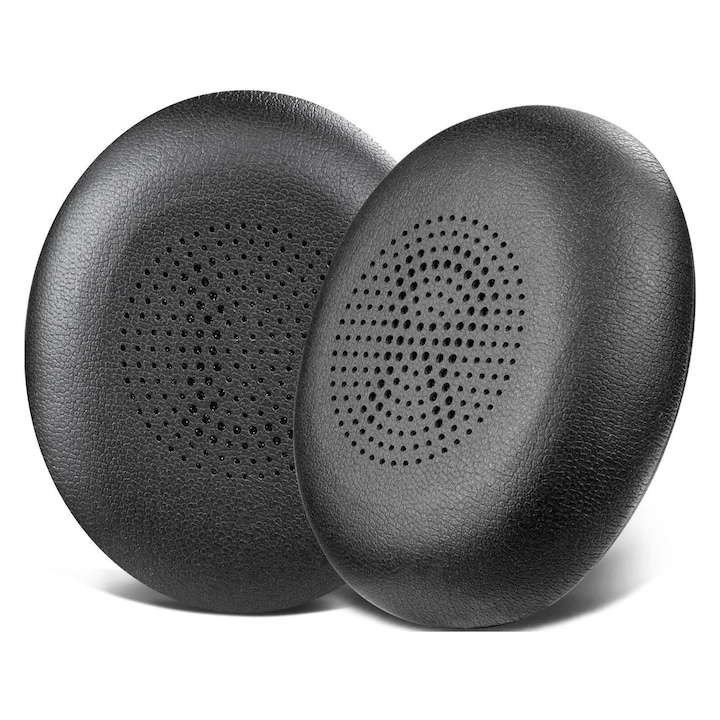 Комплект 2 гъби за слушалки Jabra Elite 45h, Evolve 2 65 MS / UC, Evolve 2 40, AFKSMILE, Лесни за монтиране, Приятни за кожата и меки, Изкуствена кожа, 7.8x6.8x2cm, Черни