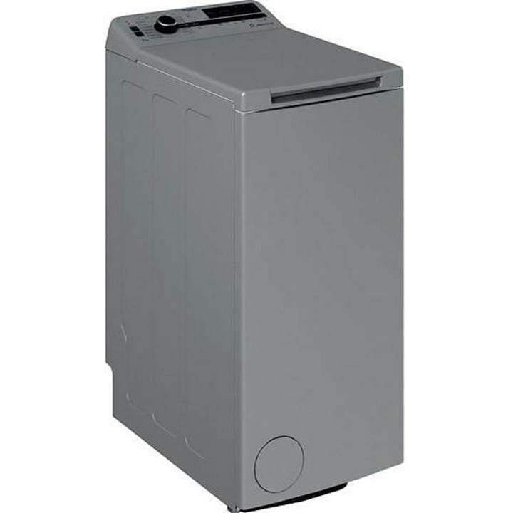 Masina de spalat rufe Whirlpool TDLRS 7232BS EU, cu incarcare verticala, 7 kg, centrifugare 1151 rot./min, clasa energetica D, consum apa 45 L, pornire intarziata, reglare temperatura, Gri