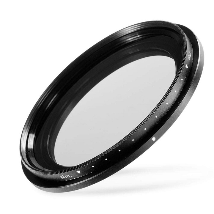 Filtru ND variabil Walimex PRO ND Fader, 86 mm, reducere +2 pana la +8 f-stop, cadru metalic si sticla multicouche, negru, 1 buc
