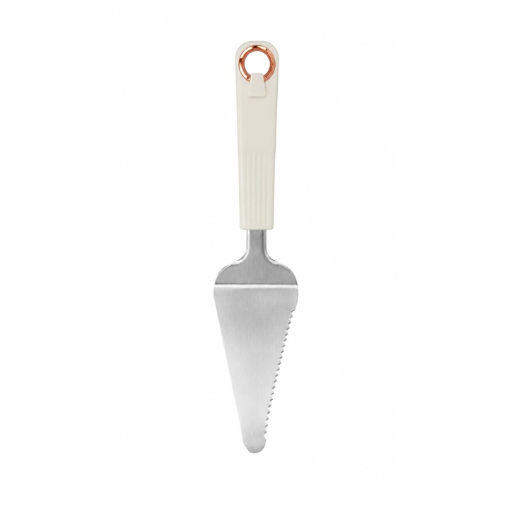 Spatula pentru Torturi si Prajituri, Margine Dintata, Otel Inoxidabil, Maner Ergonomic, Ideala pentru deserturi, 26 cm, Crem