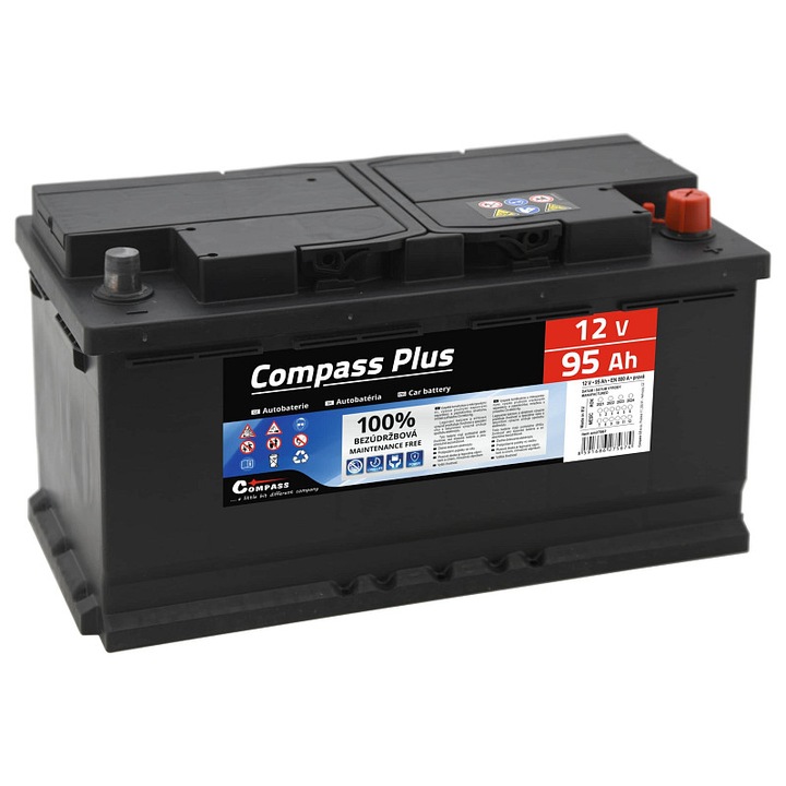 Compass Plus autóakkumulátor 12V 95Ah 800A 353x175x190mm