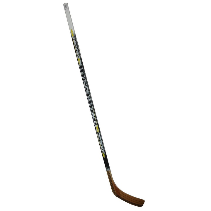 Acra, Fa hokiütő, laminált lapáttal balkezeseknek, Brother, Sárga, 147 cm