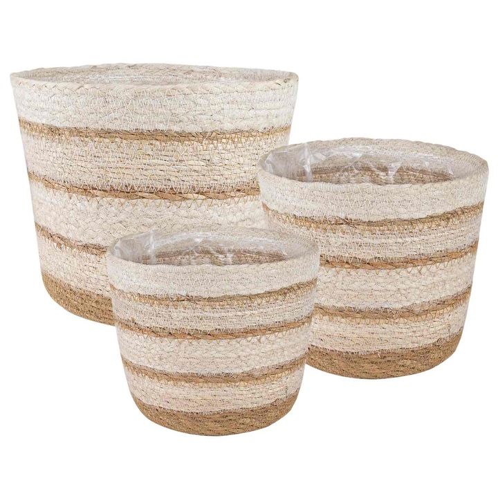 Set Cosuri pentru vidaXL, plante din iarba de mare 3 pcs