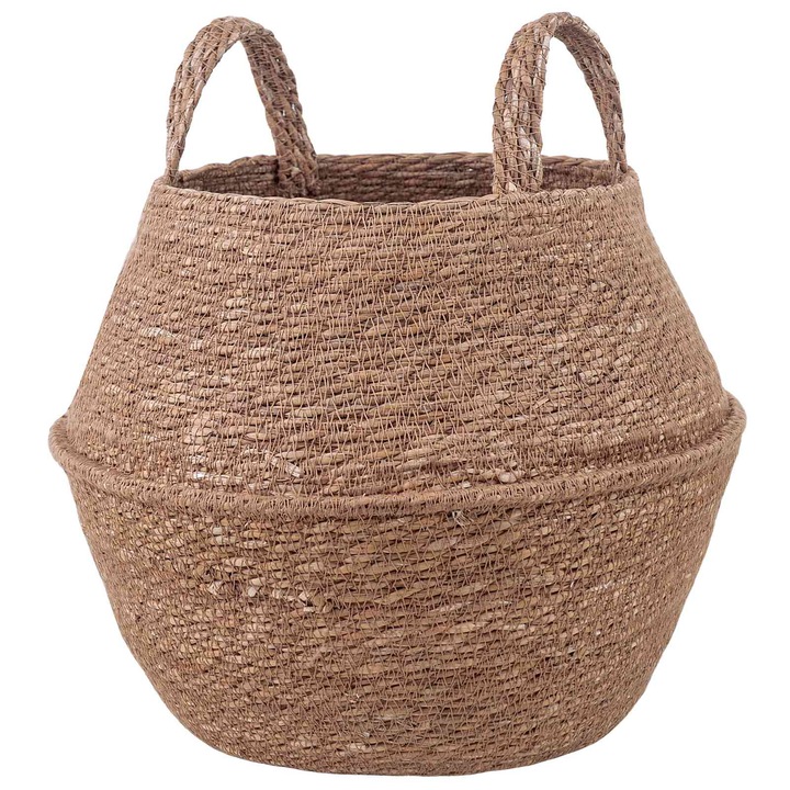 Vaza pentru vidaXL, plante cu manere natural Ø 32 x 32 cm