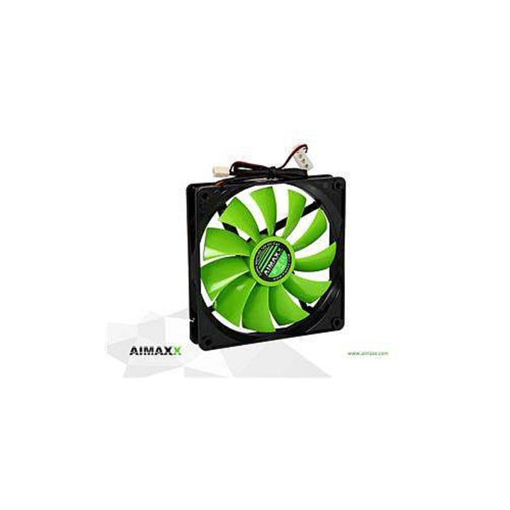 Ventilator PC AIMAXX eNVicooler 14 GreenWing, cu rulment Nanomaxx, 12V DC, verde, 140x140x25 mm