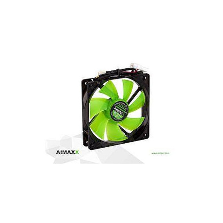 Ventilátor PC AIMAXX eNVicooler 12 LED zöld 120x120x25mm csendes