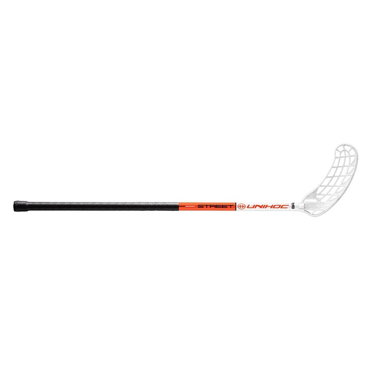 UNIHOC, kompozit floorball ütő üvegszállal, 35 mm flex, Basic markolat, Street 35 modell, narancssárga/fehér, 96 cm