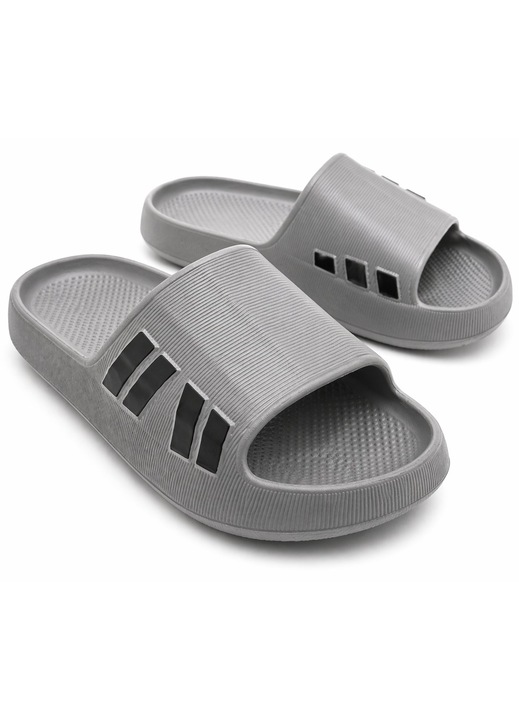Slapi Barbati ANTBRO® Gri Papuci Tip Slides EVA, Talpa Antiderapanta, Ultra Confortabili, Usori, Ideali pentru Casa, Baie, Piscina si Vara, Gri