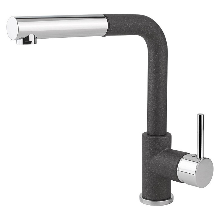 Concept BDG4527bc mosogató csaptelep, fekete gránit, 269x187mm, kihúzható tömlővel 115cm, 360°-ban forgatható