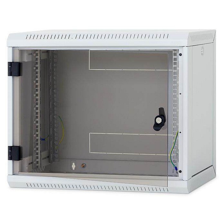 Triton RUA 12U/600 mm fali rack, perforált ajtó, levehető oldallapok, IP30, fehér