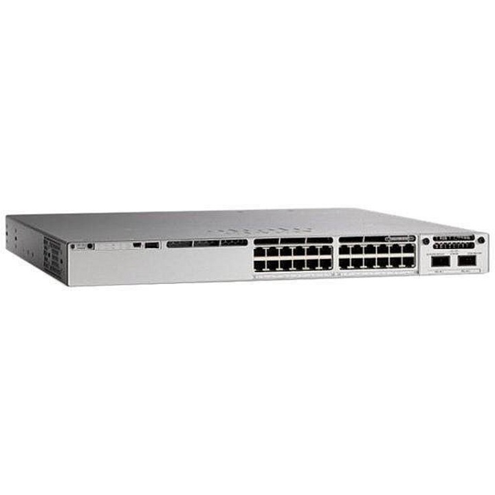 Cisco Catalyst 9200L 24 portos PoE+ 4x1G kapcsoló, fekete