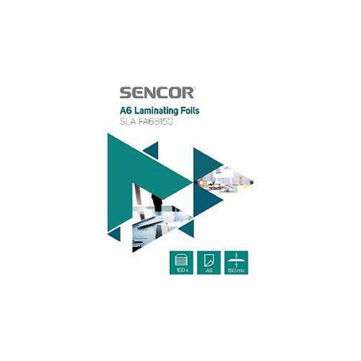 Folie laminare Sencor A6 150mic 100 buc transparent lucios